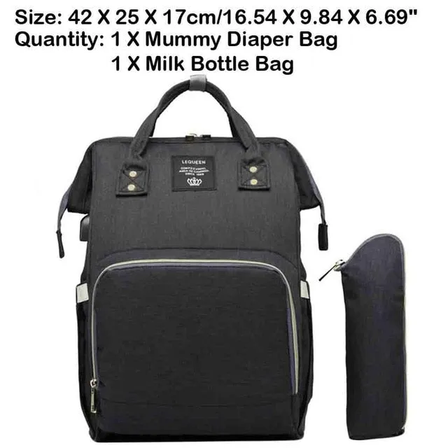 Sidiou Group Maternity Waterproof Nappy Handbag USB Port Travel Mummy Nursing Backpacks