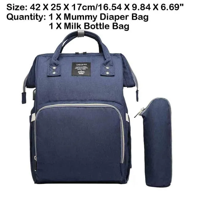 Sidiou Group Maternity Waterproof Nappy Handbag USB Port Travel Mummy Nursing Backpacks