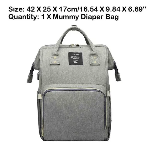 Sidiou Group Maternity Waterproof Nappy Handbag USB Port Travel Mummy Nursing Backpacks
