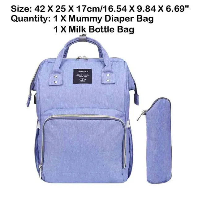 Sidiou Group Maternity Waterproof Nappy Handbag USB Port Travel Mummy Nursing Backpacks