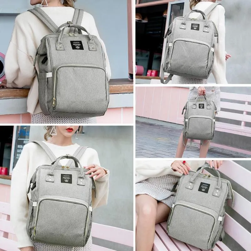 Sidiou Group Maternity Waterproof Nappy Handbag USB Port Travel Mummy Nursing Backpacks