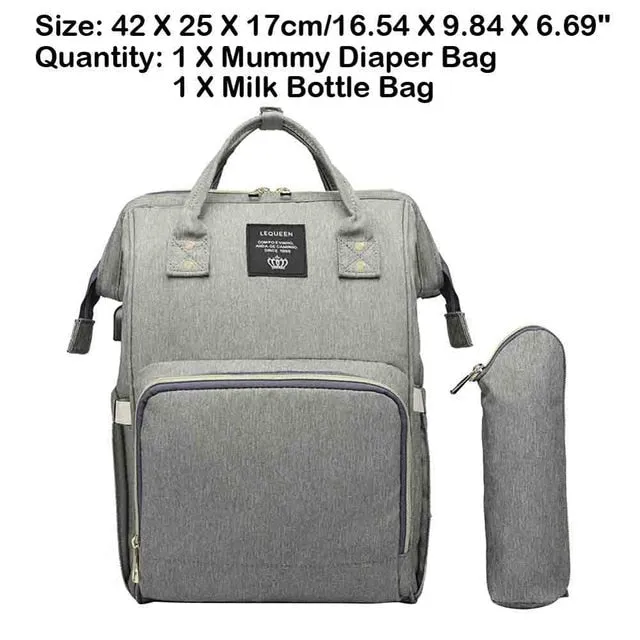 Sidiou Group Maternity Waterproof Nappy Handbag USB Port Travel Mummy Nursing Backpacks