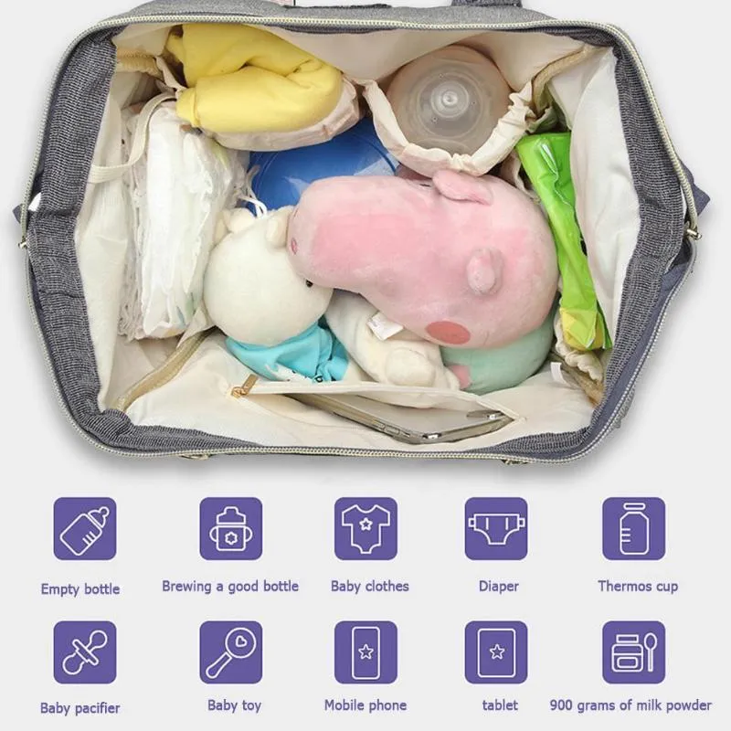 Sidiou Group Maternity Waterproof Nappy Handbag USB Port Travel Mummy Nursing Backpacks