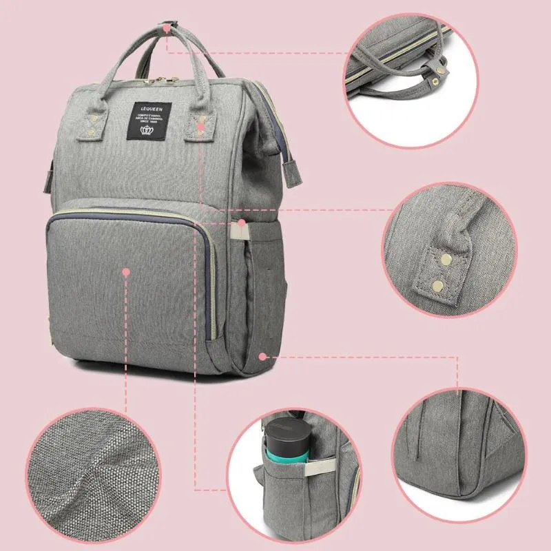 Sidiou Group Maternity Waterproof Nappy Handbag USB Port Travel Mummy Nursing Backpacks