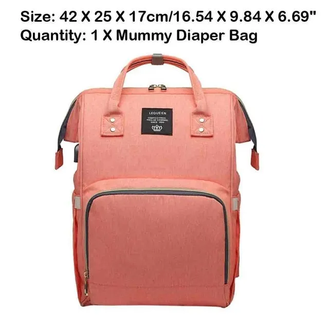 Sidiou Group Maternity Waterproof Nappy Handbag USB Port Travel Mummy Nursing Backpacks