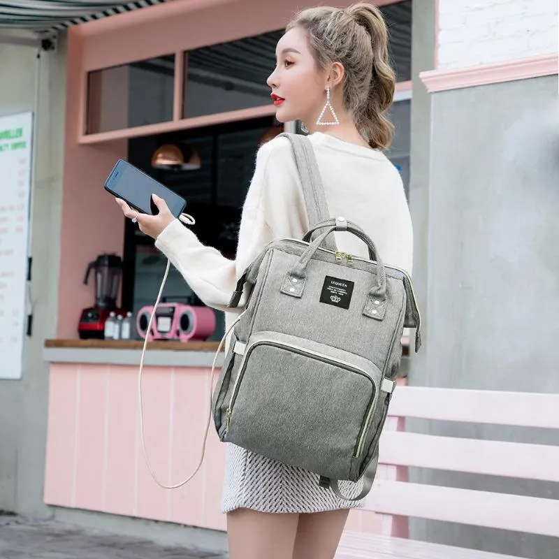 Sidiou Group Maternity Waterproof Nappy Handbag USB Port Travel Mummy Nursing Backpacks