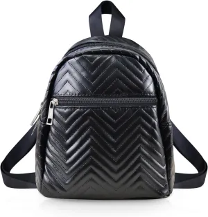 Small Backpacks, PU Leather Mini Backpack Small Backpack for Women and Girls, Ladies Backpack Small Backpack Purse (black)