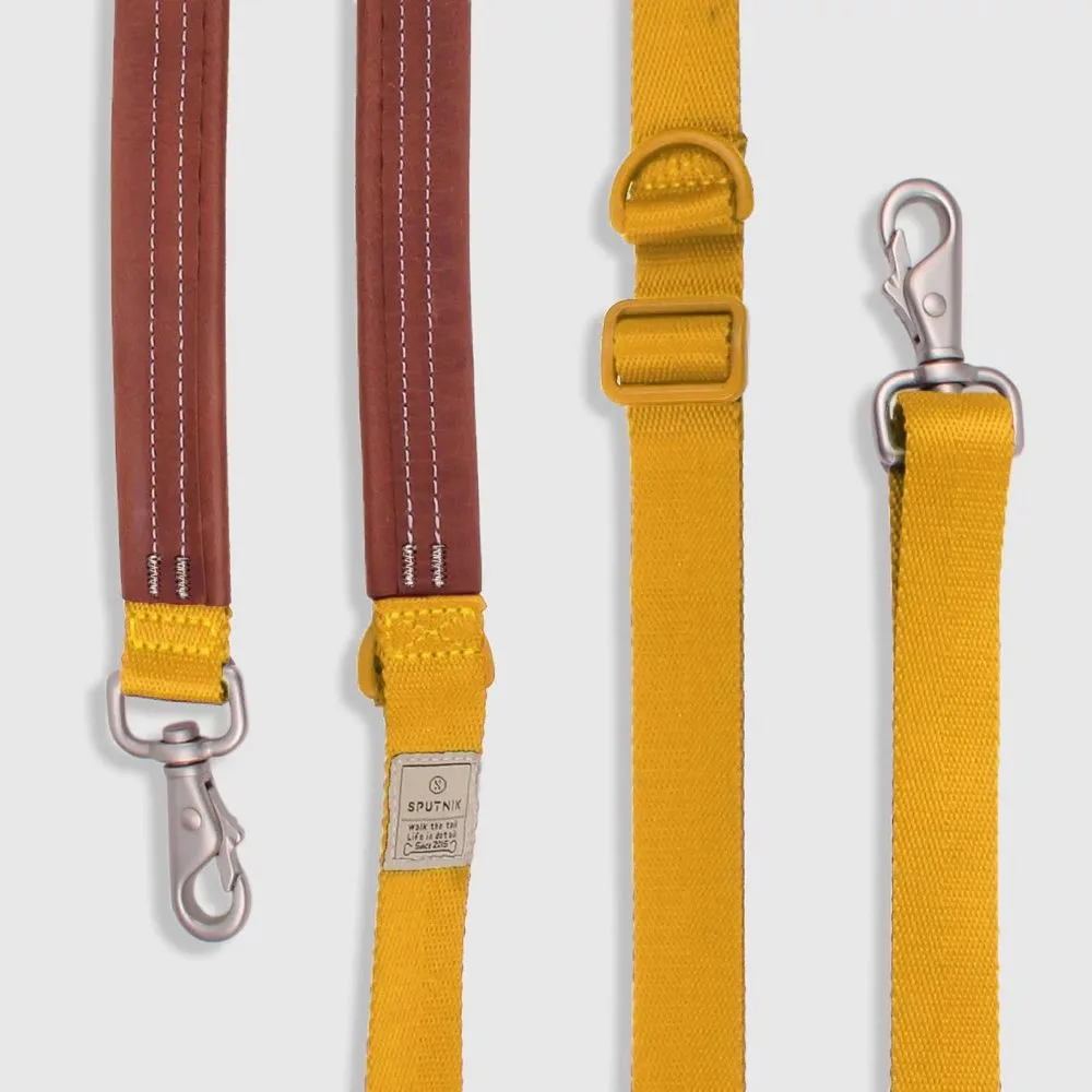 Sputnik Multi-Function Nylon Dog Leash (Yellow)