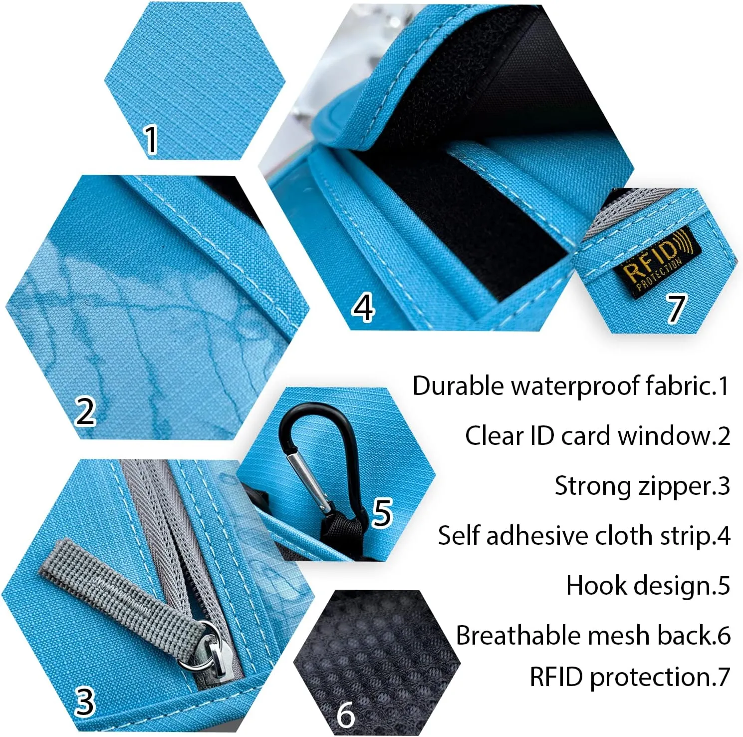 Travel Neck Wallet, RFID Blocking Passport Holder with Adjustable Neck Strap for Men and Women to Keep Cash, Credit Cards and Travel Documents Safe - Blue