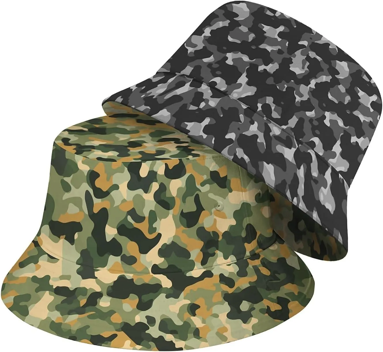 Unisex Print Double Side Wear Summer Reversible Sun Fishing Bucket Hat for Men Women Teens,Tropic Vibes