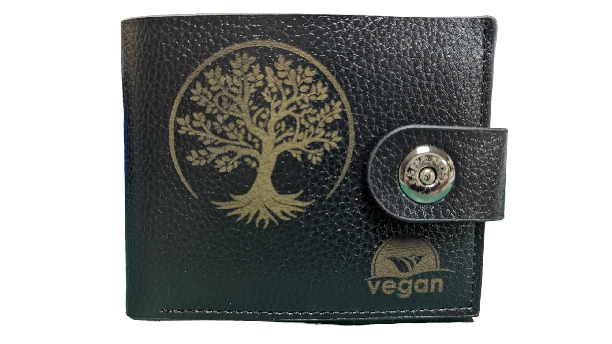 Vegan Wallet Black Tree of Life Gift Boxed