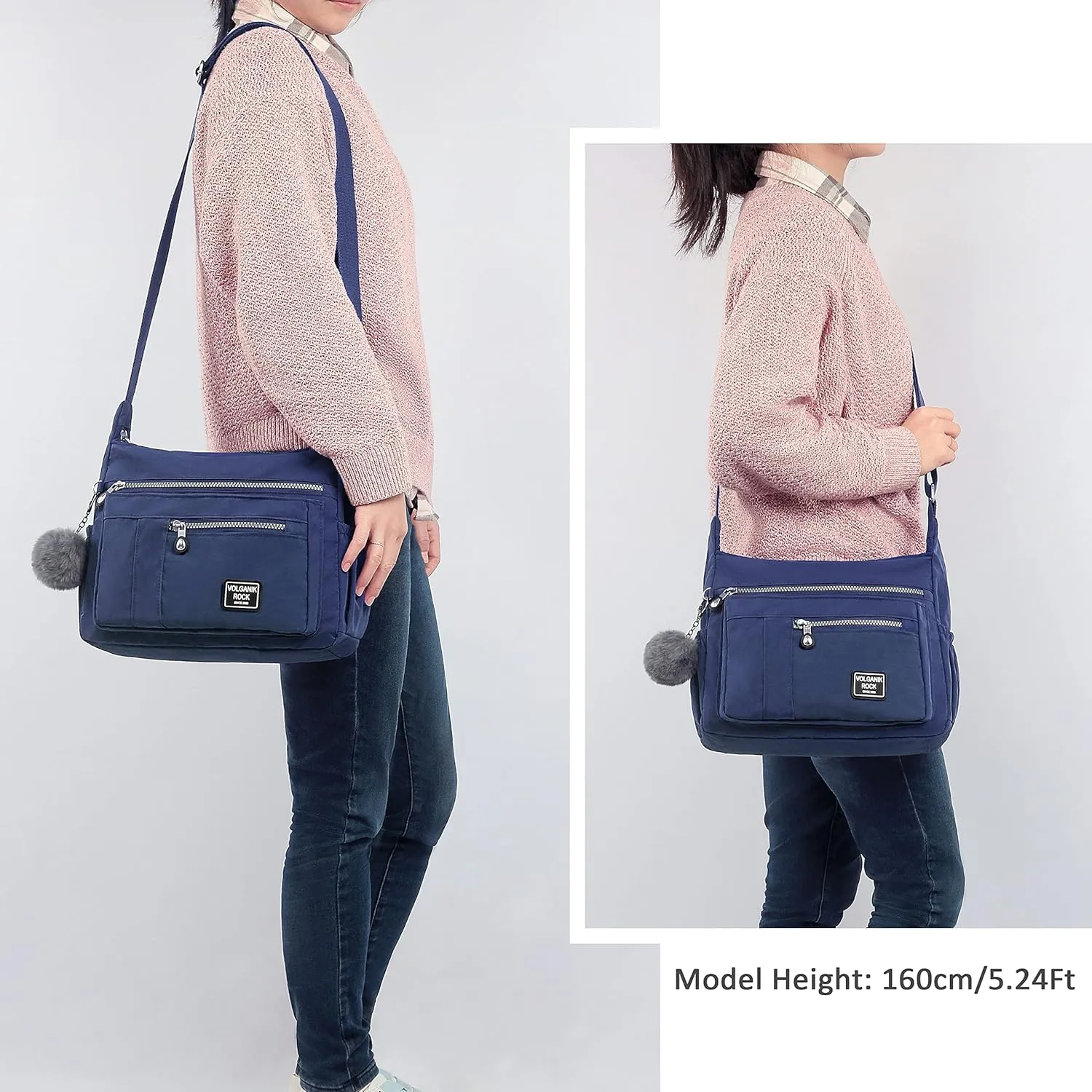 VOLGANIK ROCK Crossbody Bags for Women with RFID Pocket Anti Theft Handbag Water Resistant Shoulder Bags Travel Purse