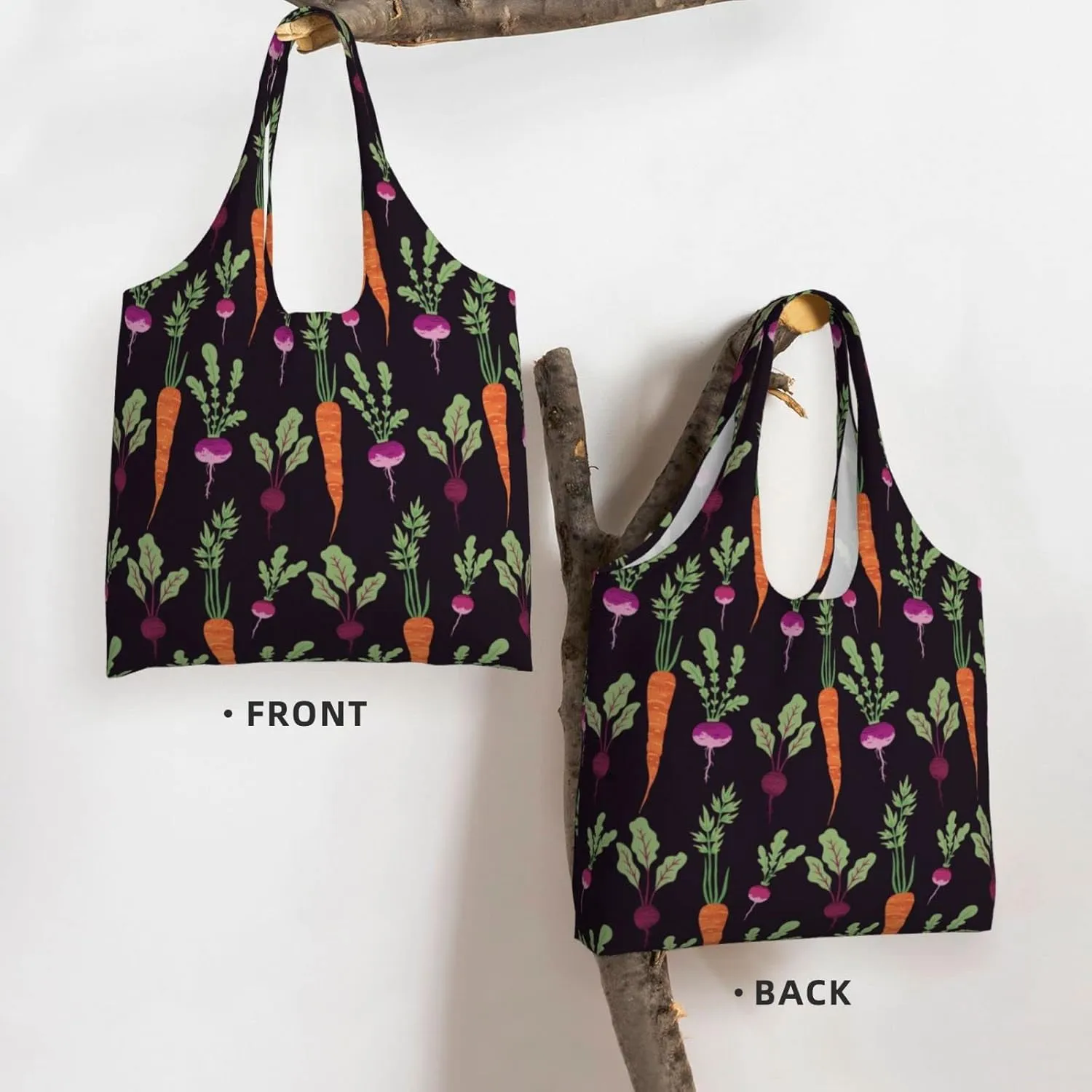 WOAIDY Reusable Grocery Bags for Kitchen, Foldable Durable Shopping Totes with 50lbs Capacity, Large Tote Bags with Handles