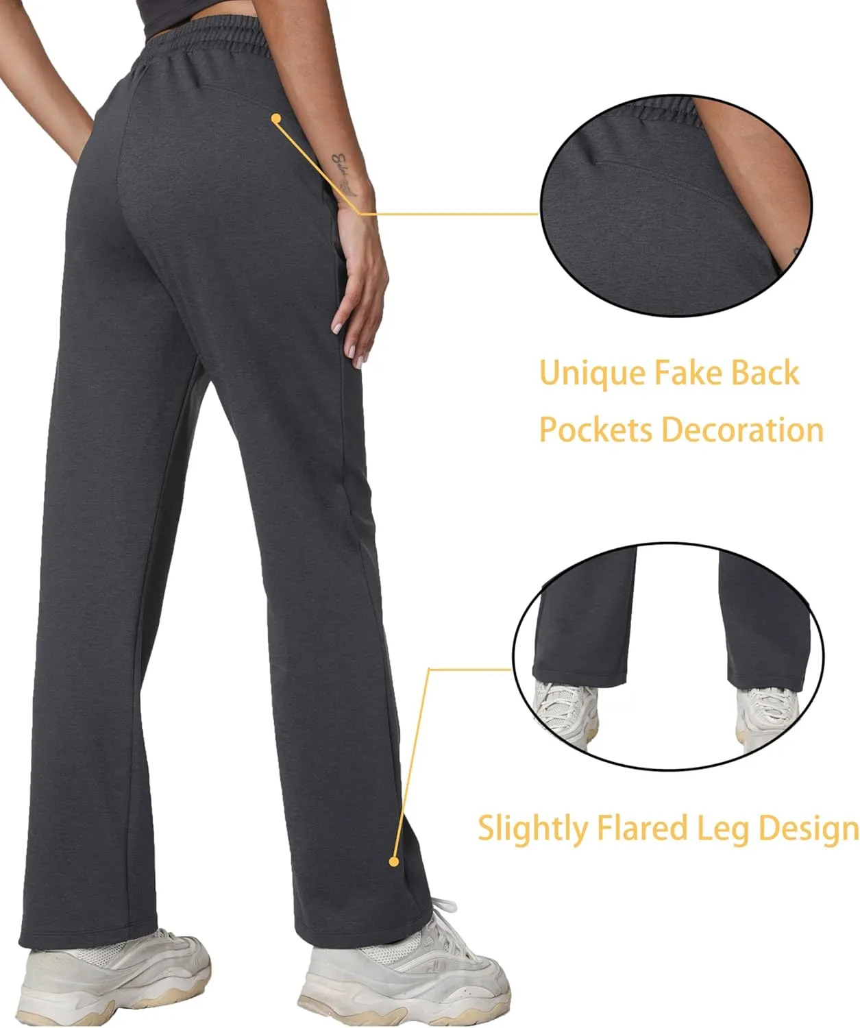 Women's Workout Joggers with Pockets-Quick Dry Athletic Lounge Pants for Hiking Yoga and Running