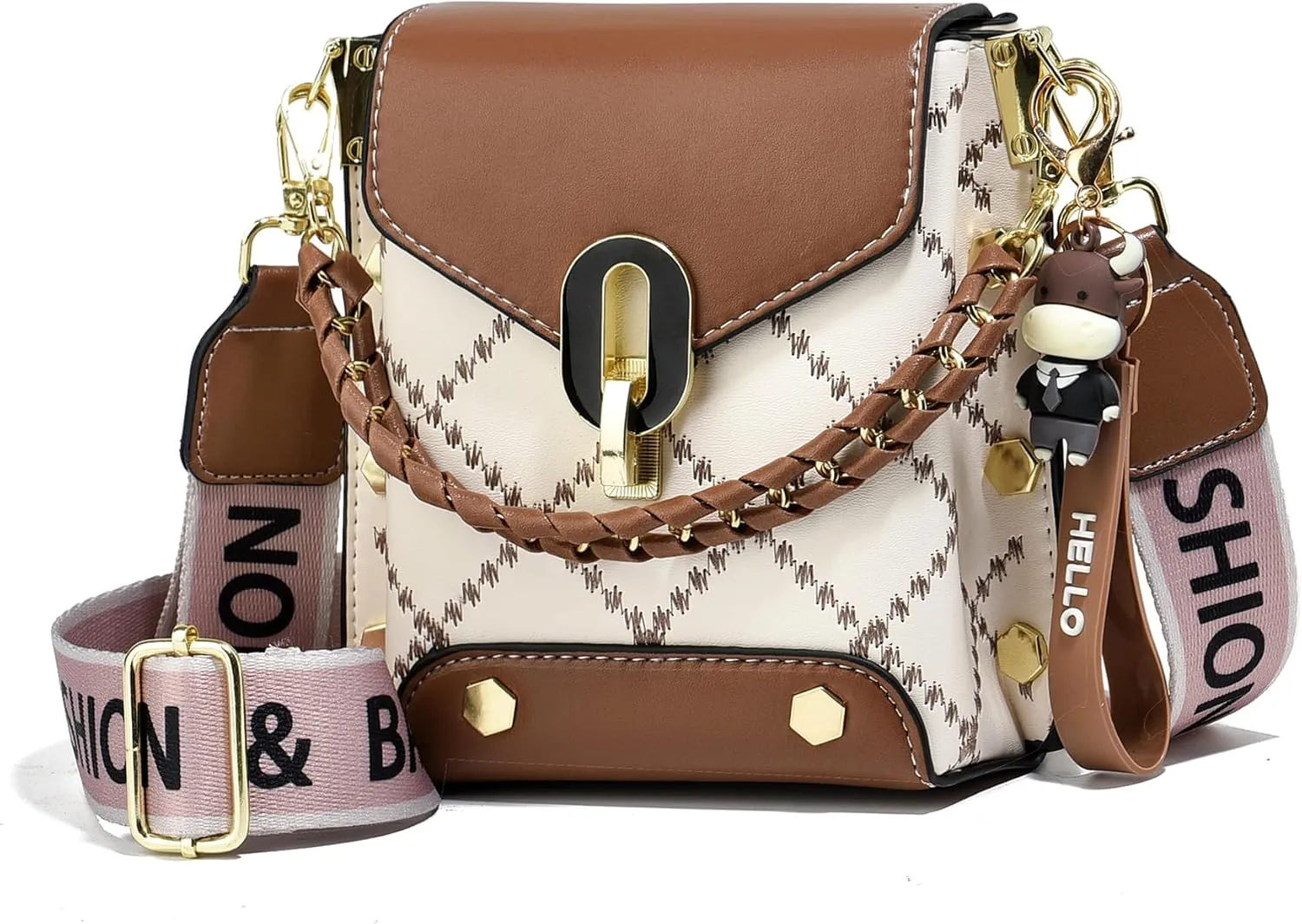 Xiaoyu Small Crossbody Bags for Women Fashion Cell Phone Purse Shoulder Handbags with Wide Strap