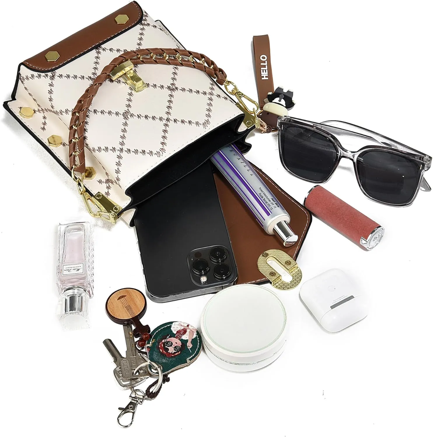 Xiaoyu Small Crossbody Bags for Women Fashion Cell Phone Purse Shoulder Handbags with Wide Strap